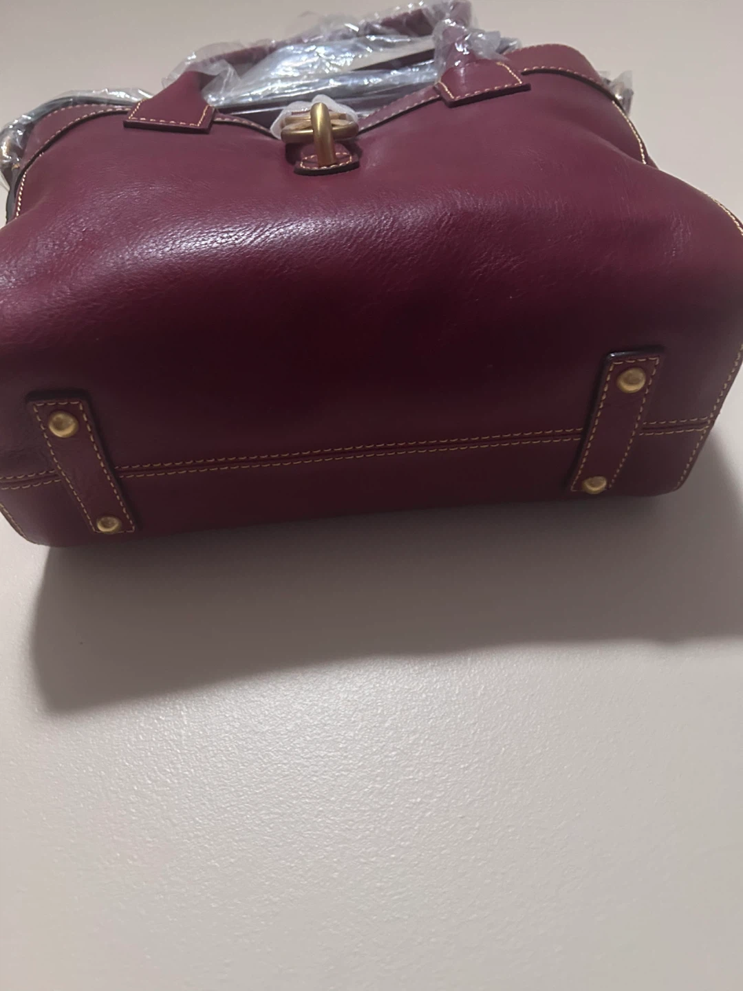 Dooney & Bourke Satchel Handbag - Burgundy Leather - photo 4