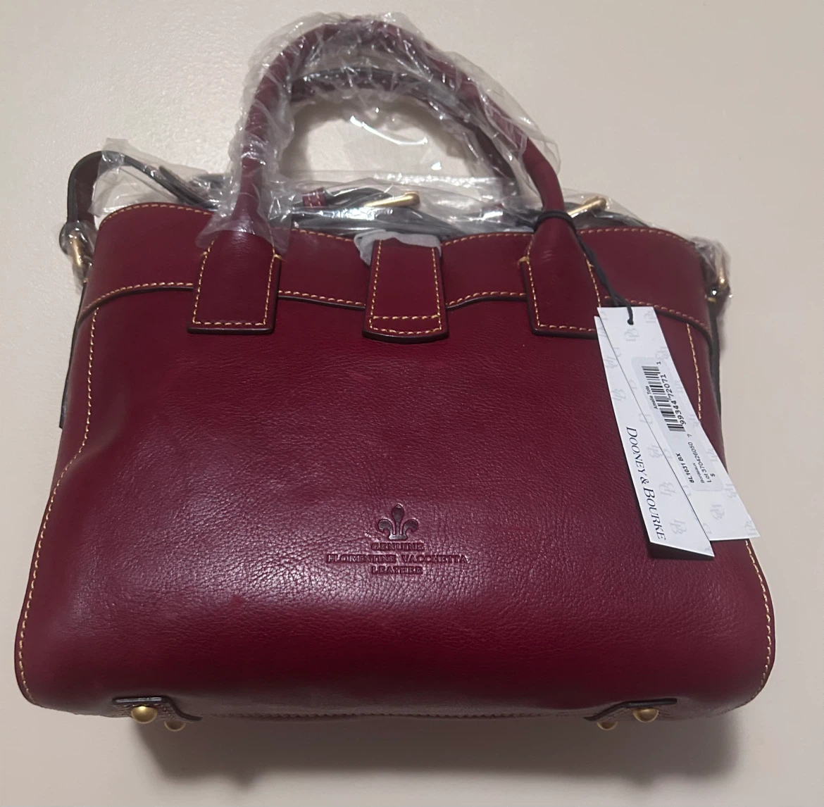 Dooney & Bourke Satchel Handbag - Burgundy Leather - photo 5