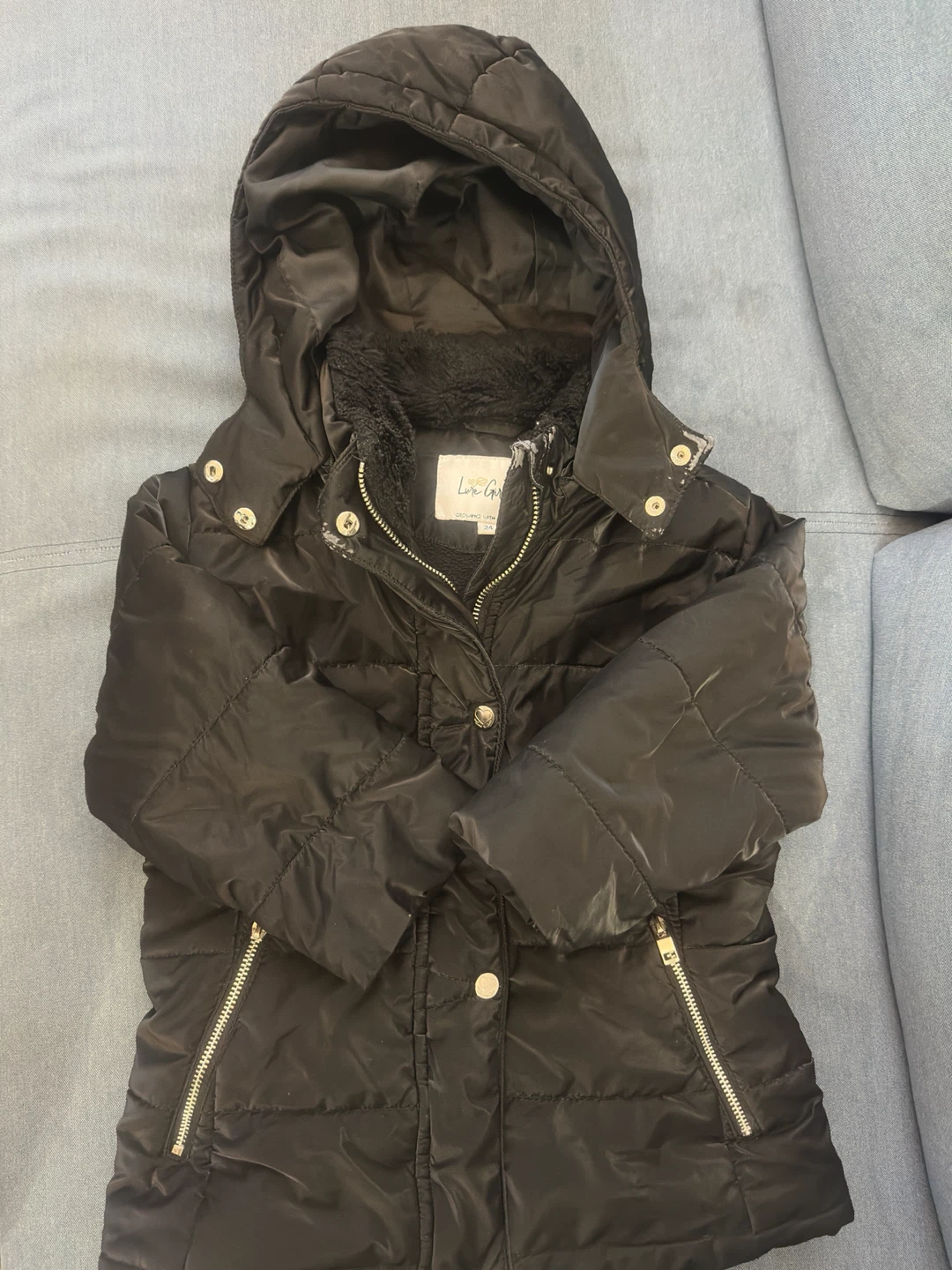 Like Girl Black Puffer Jacket