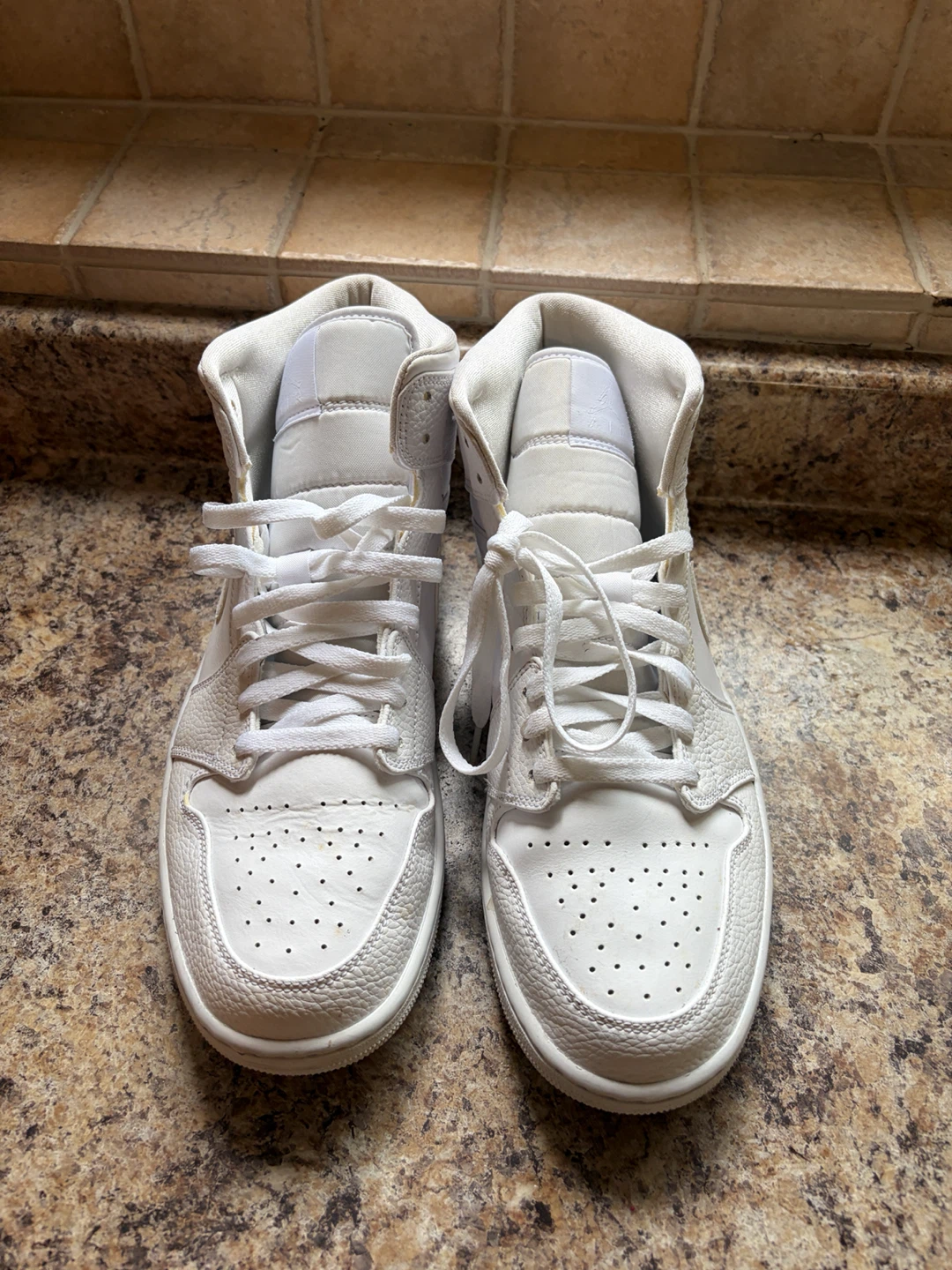 Air Jordan 1 Mid White Sneakers - photo 4