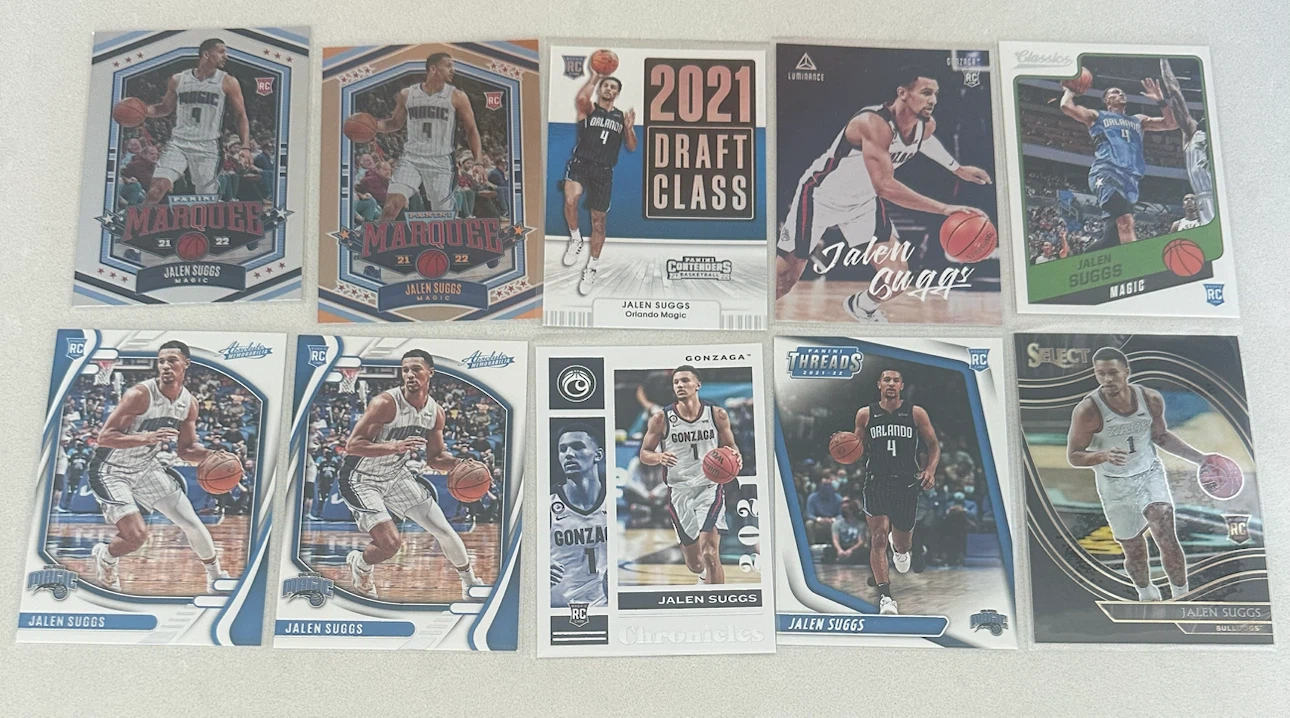 Jalen Suggs NBA Trading Card Lot (10)