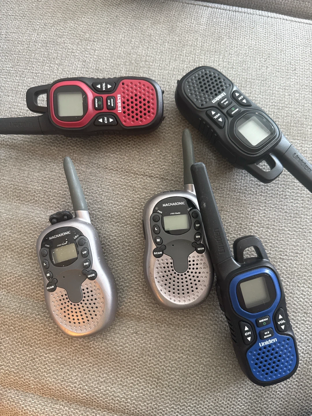 Uniden and Maganasonic Walkie Talkies