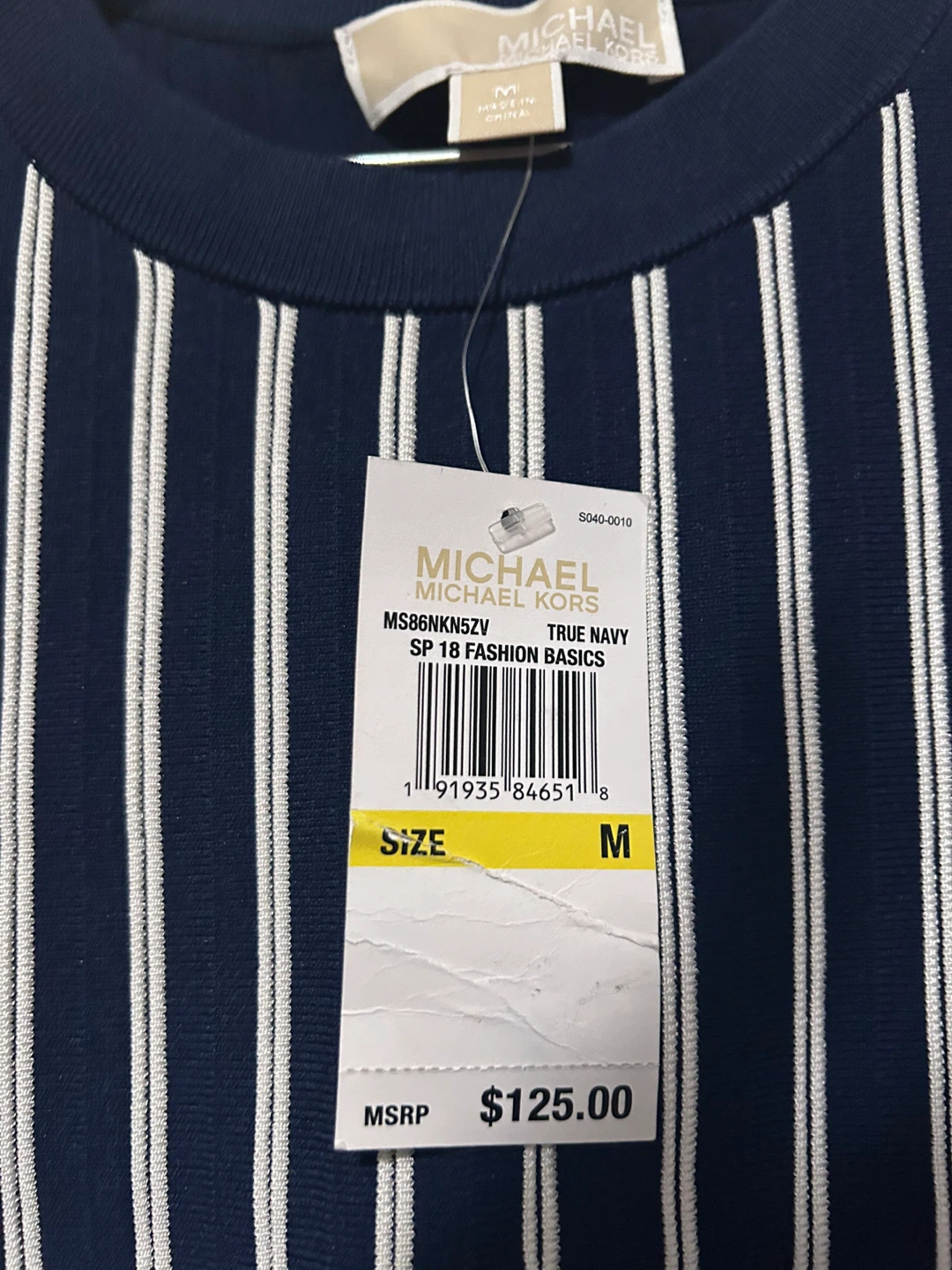 Michael Kors Striped Sleeveless Top Size M - photo 3