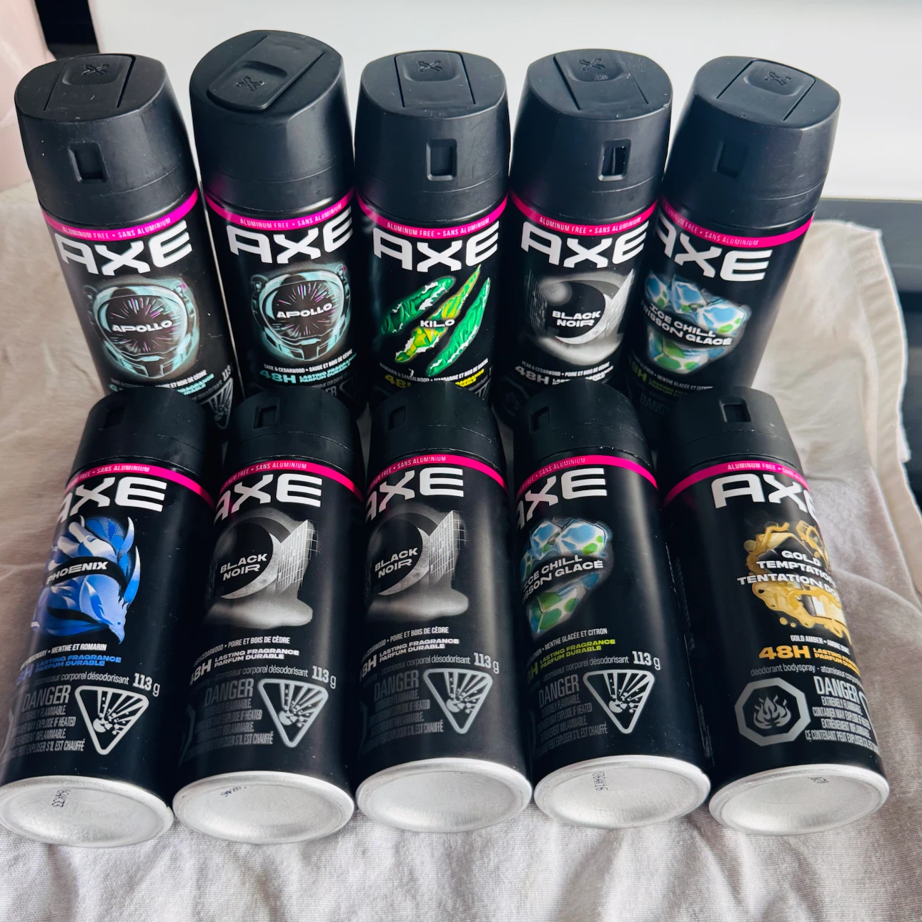 Axe Deodorant Body Sprays - 113g (Bundle of 10)