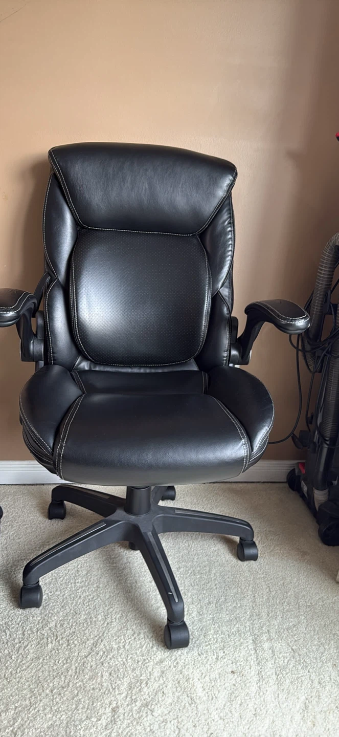 Serta Black Leather Office Chair