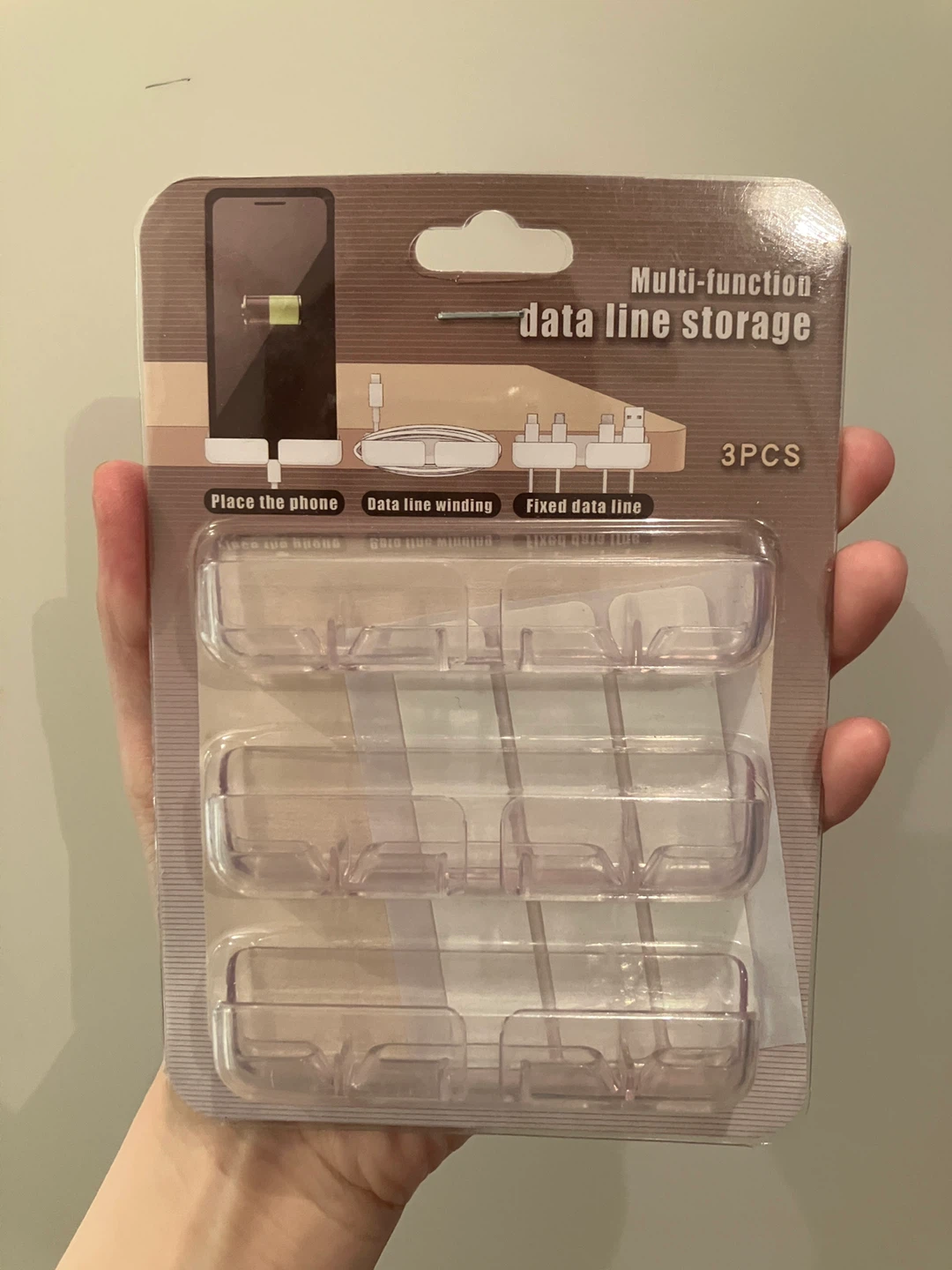 Multi-function Data Line Storage Clips (3 PCS)