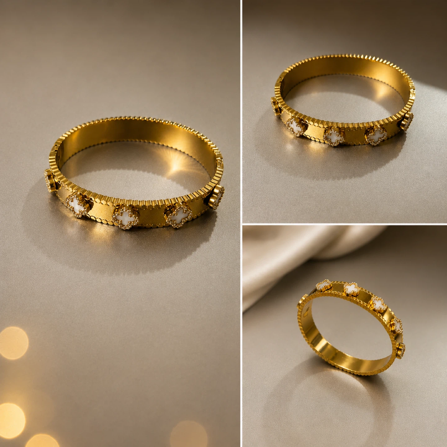 stainless steel 18k gold plated