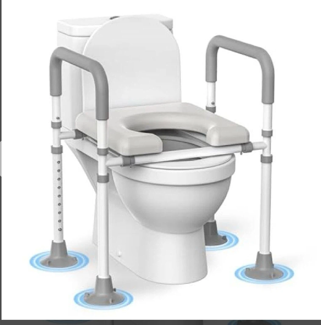 Adjustable Toilet Safety Frame with Padded Handles