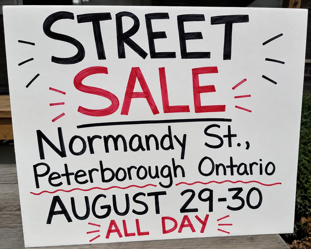 Street Sale in Peterborough Ontario - August 29-30