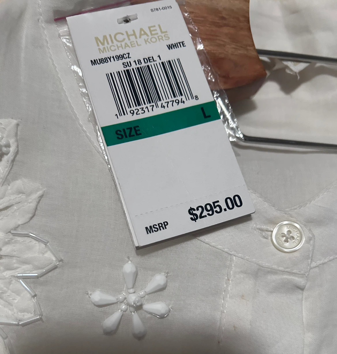 Michael Kors White Embroidered Button-Up Dress - photo 3