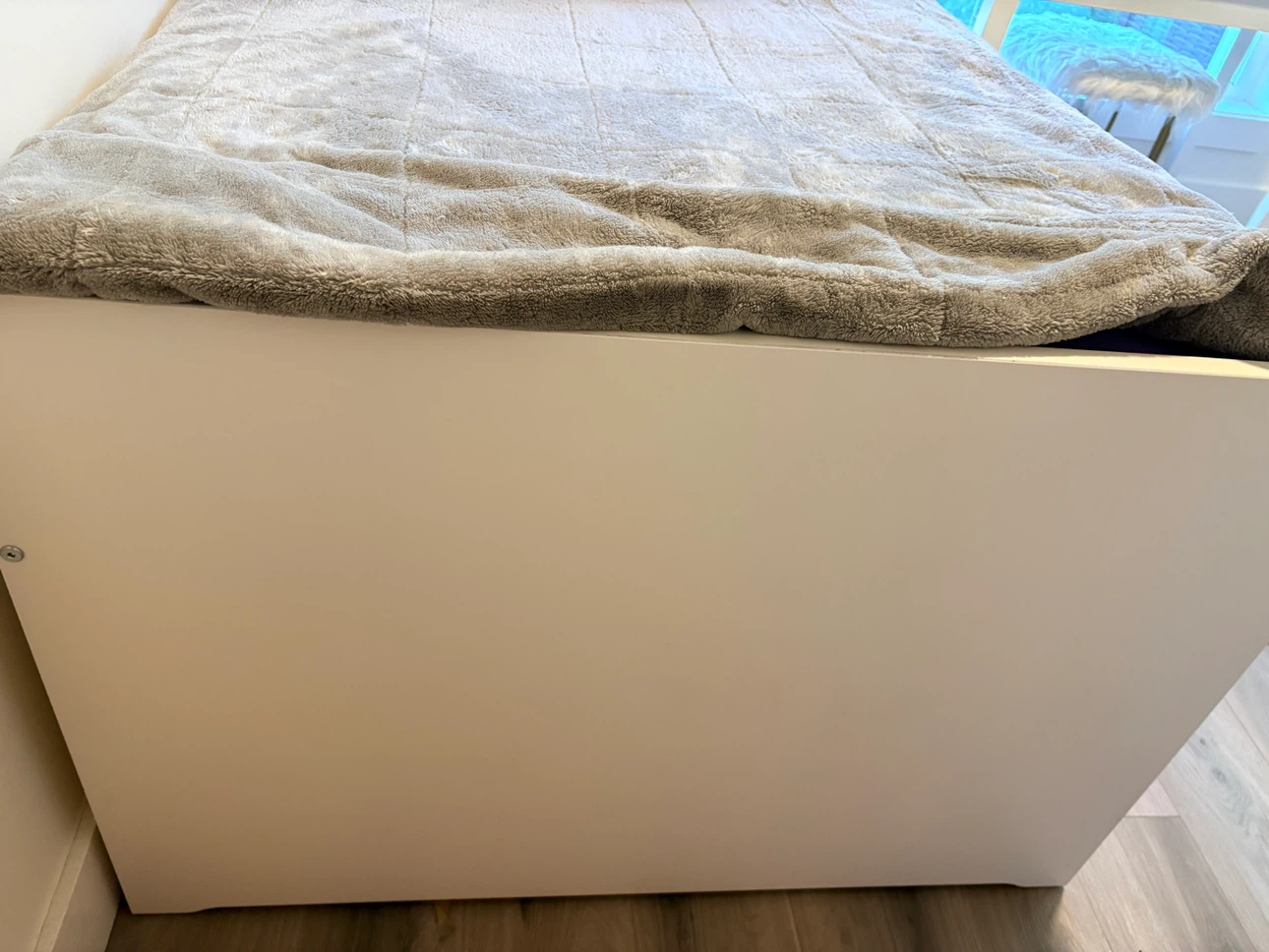 IKEA White Single Bed Frame with Storage Drawers - photo 3