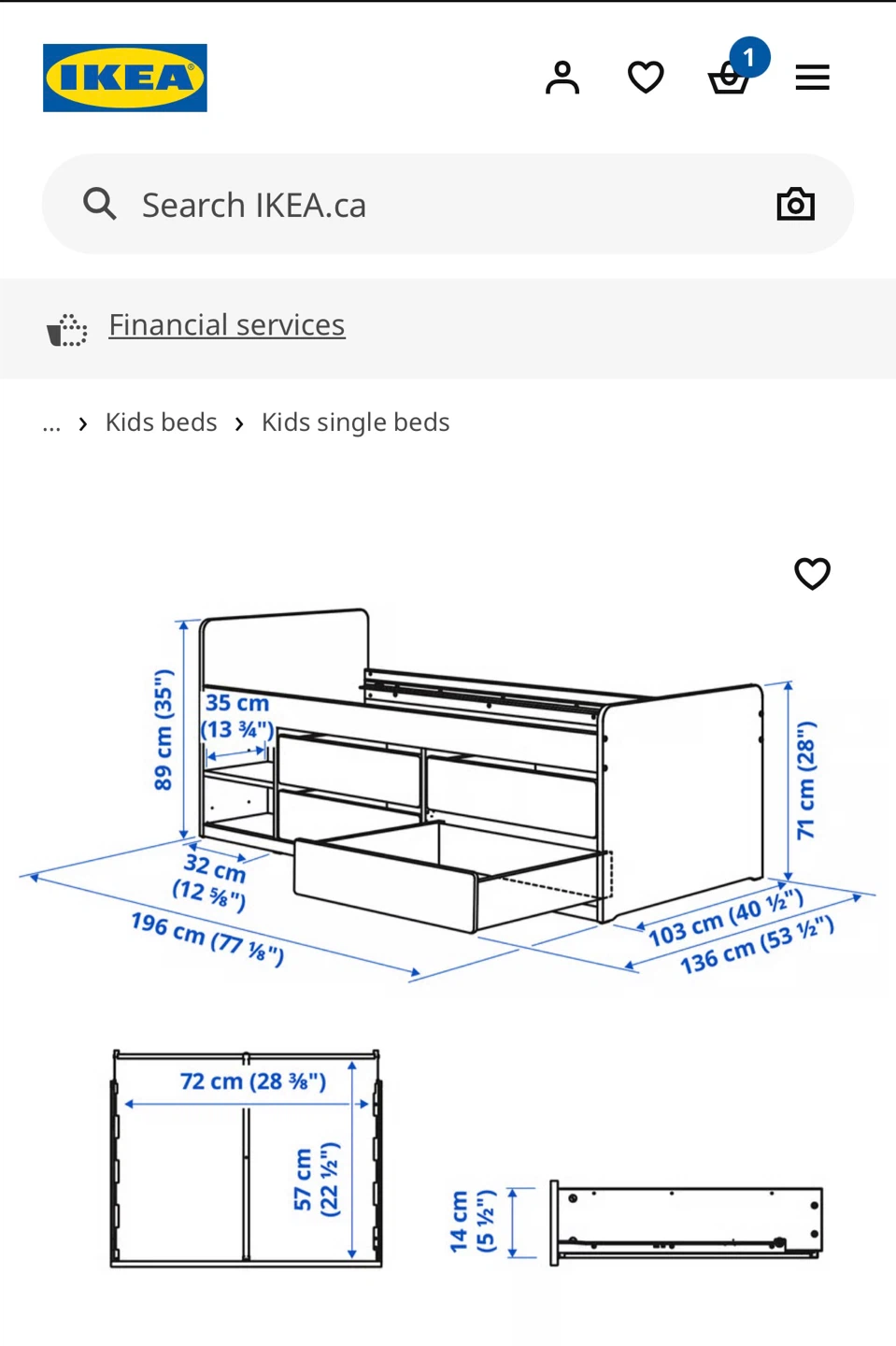 IKEA White Single Bed Frame with Storage Drawers - photo 5