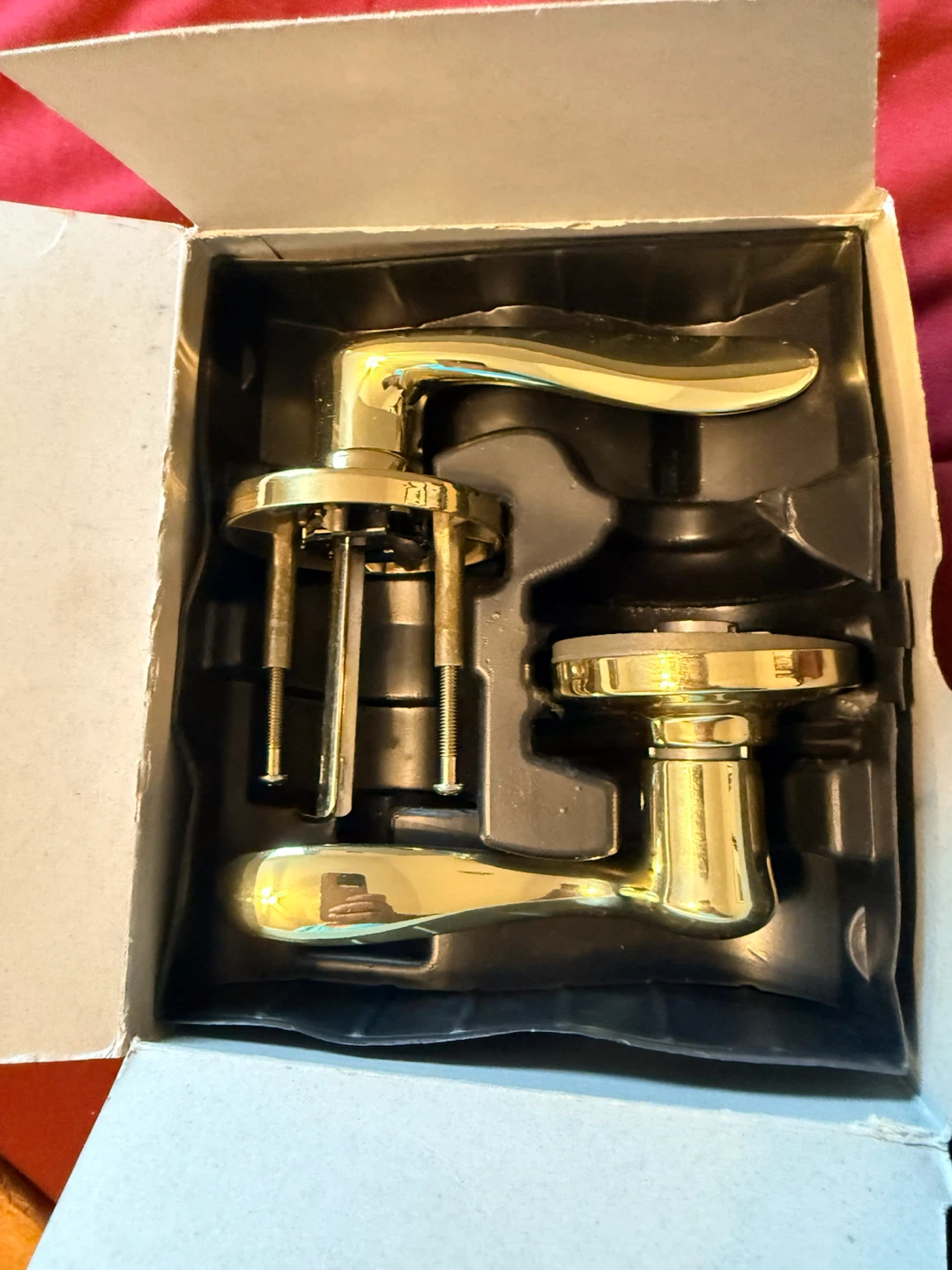 Brass Weiser Door Handle Set