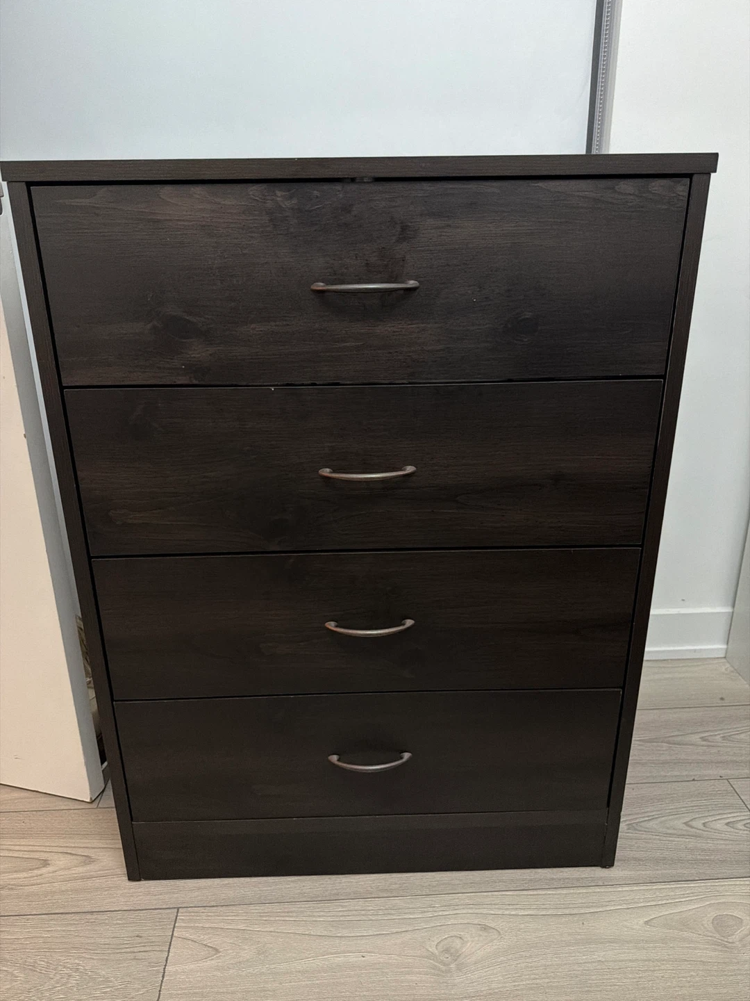 Dark Wood 4-Drawer Dresser