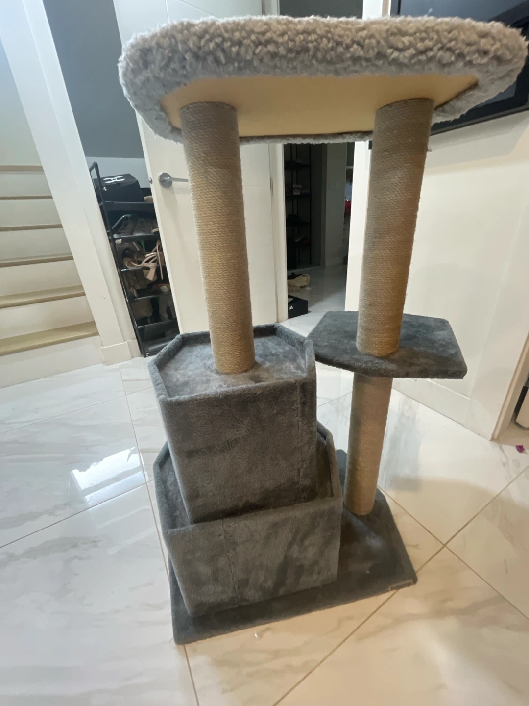 cute big grey scratch cat house - photo 4