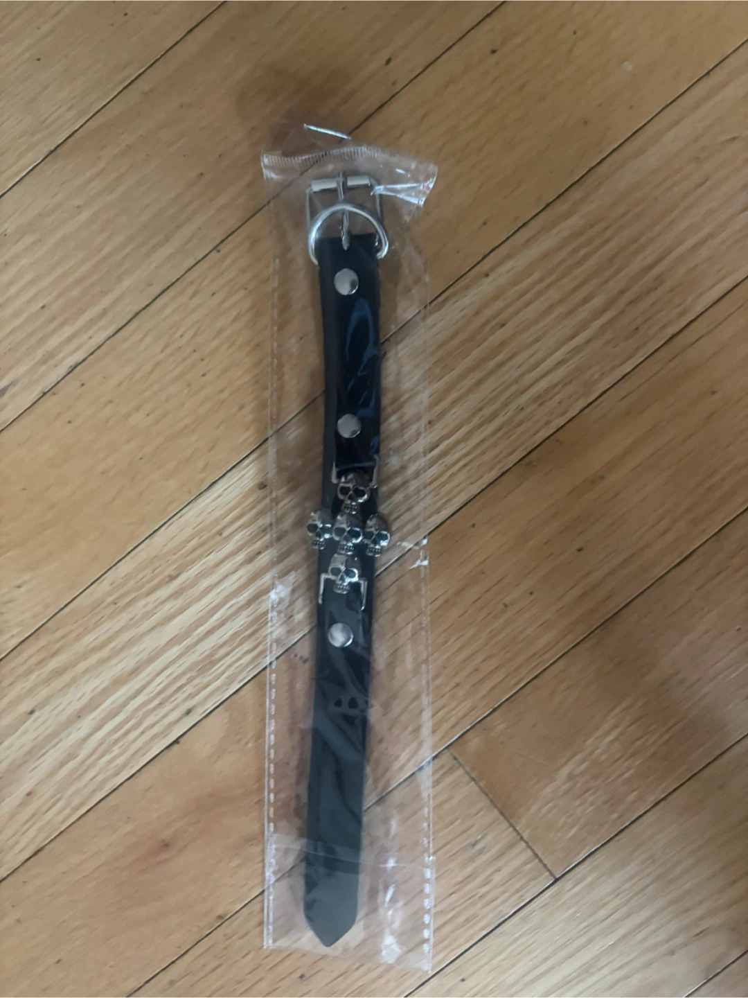 Black Choker with Skull Charms