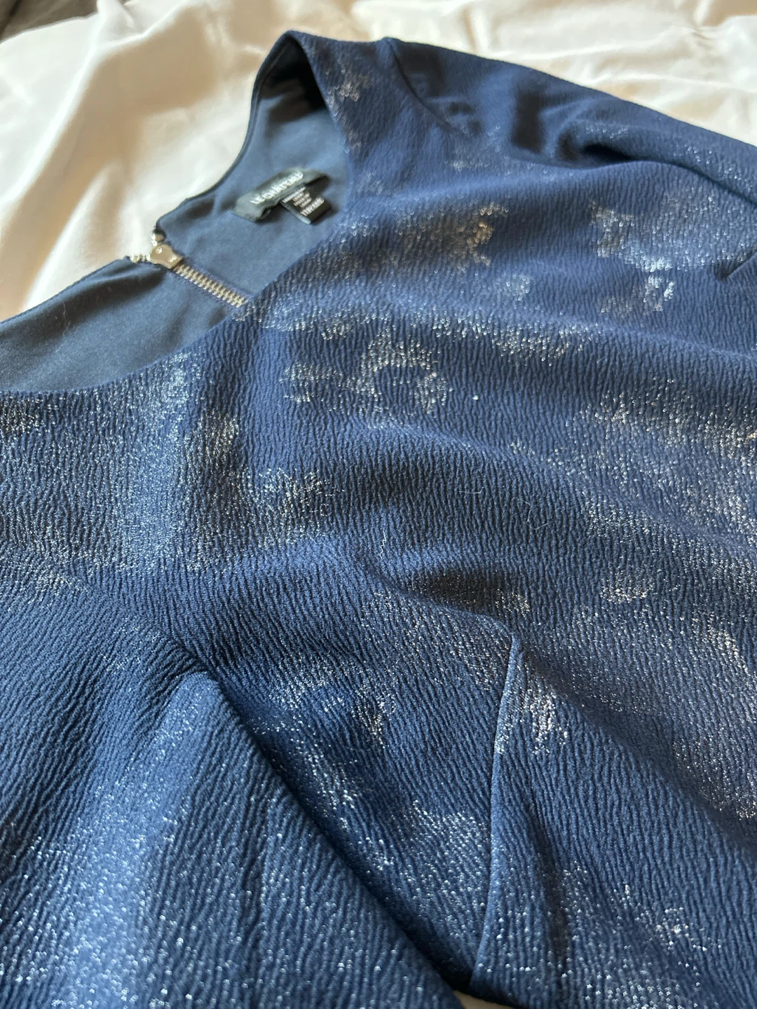 LE CHÂTEAU Navy Blue Dress with Pattern - photo 2