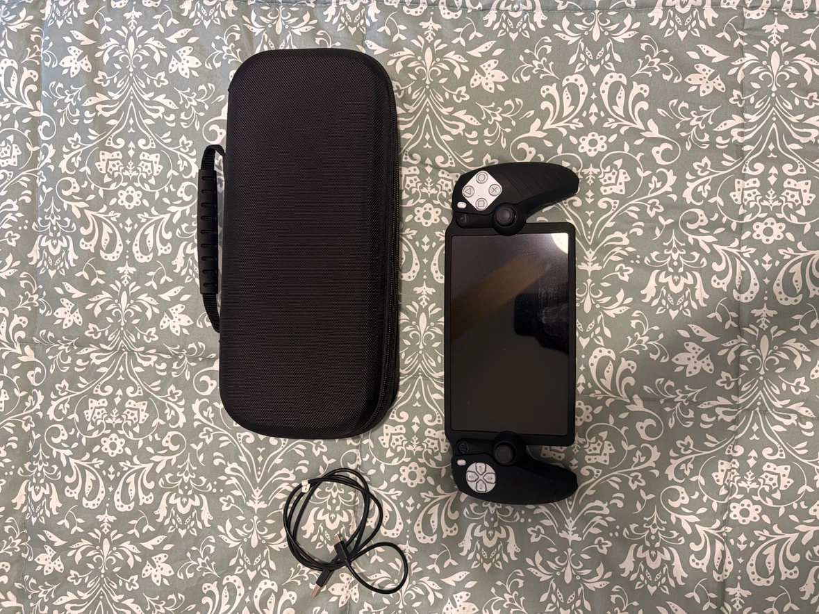 Portable Gaming Console with Case and Cable