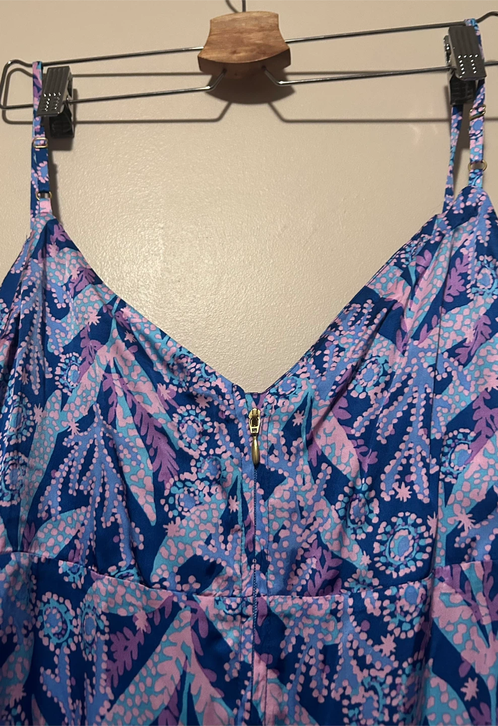 Lilly Pulitzer Maxi Dress Blue Floral Print Size 14 - photo 2