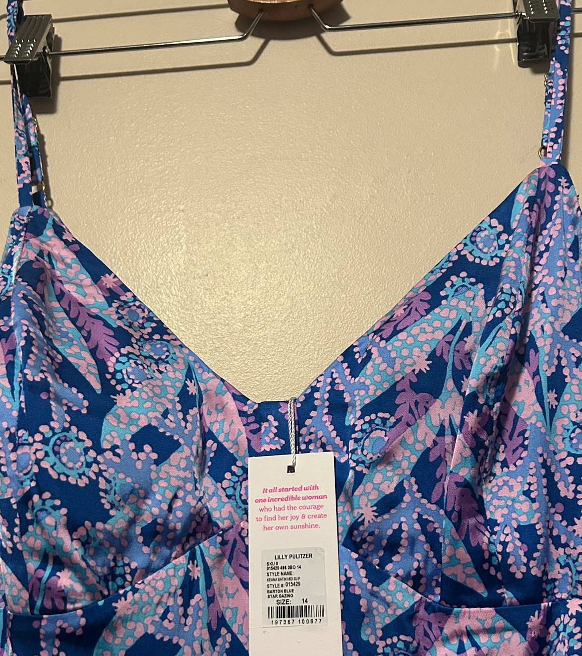 Lilly Pulitzer Maxi Dress Blue Floral Print Size 14 - photo 3