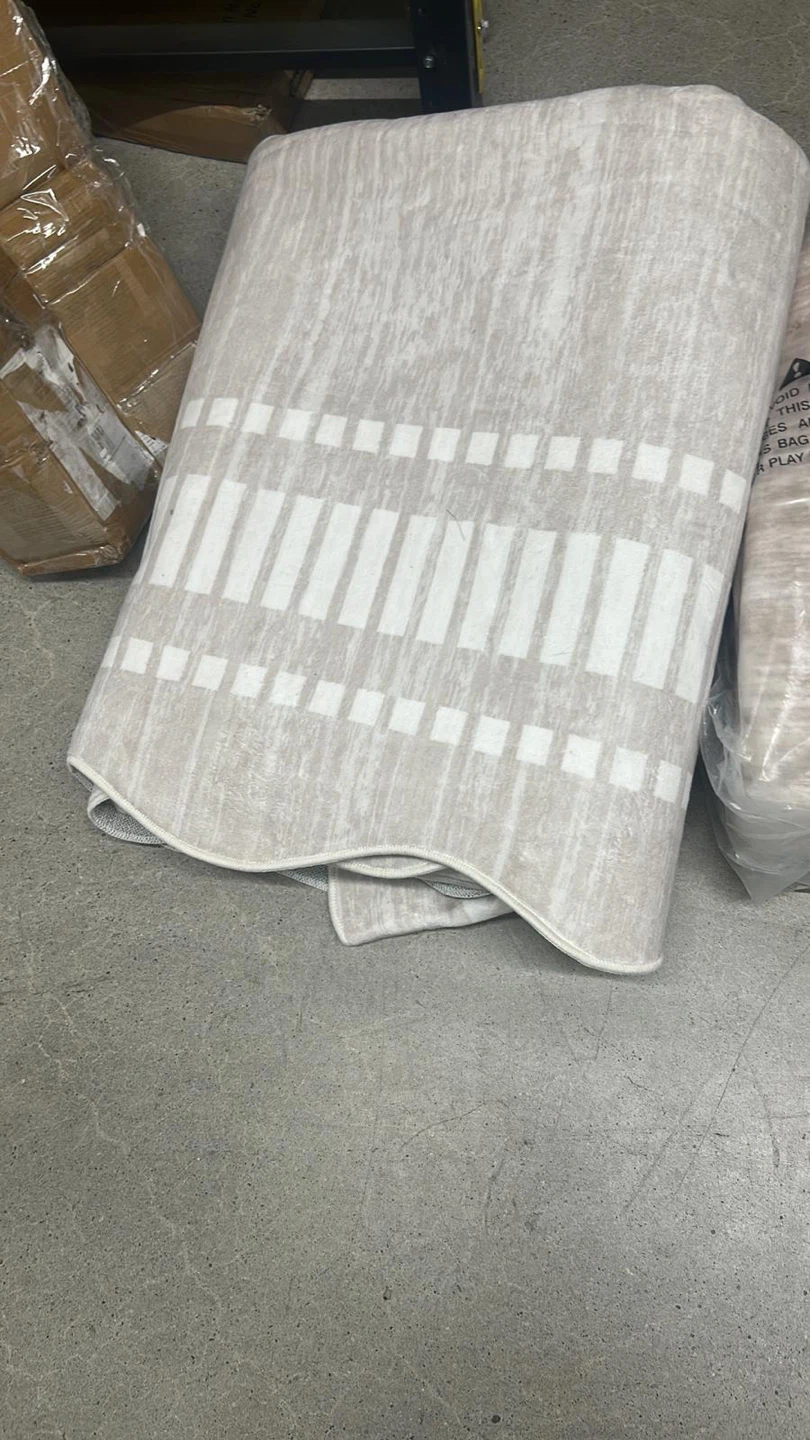 Beige Striped Area Rug - photo 4