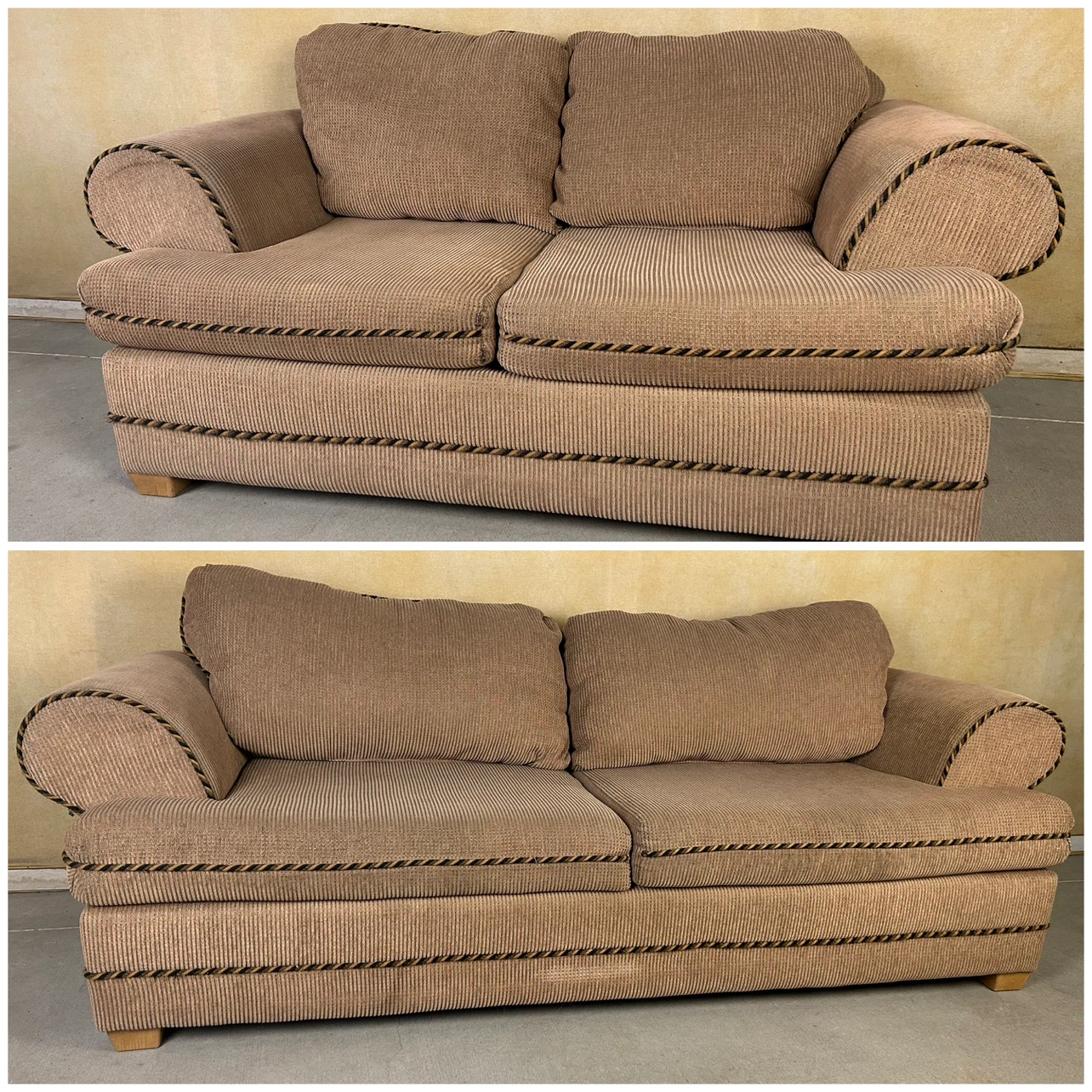 DELIVERY AVAILABLE! TAN FABRIC SOFA + LOVESEAT FOR $250!