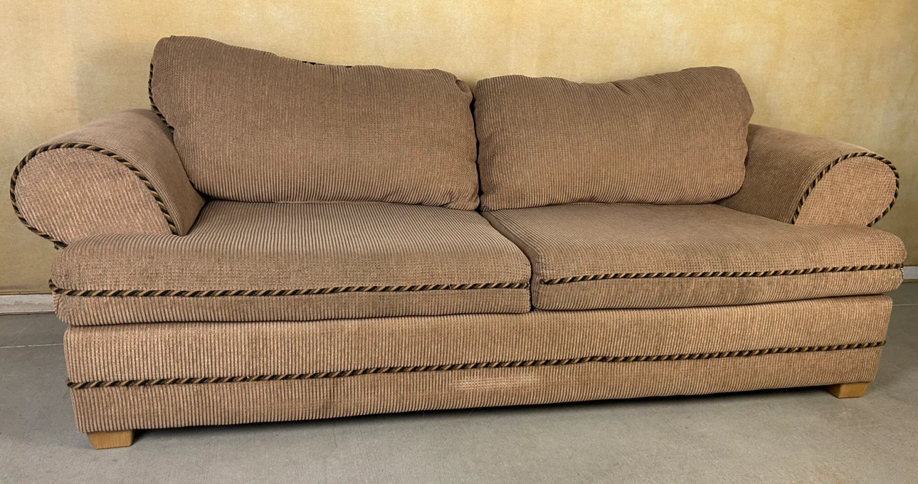 DELIVERY AVAILABLE! TAN FABRIC SOFA + LOVESEAT FOR $250! - photo 2