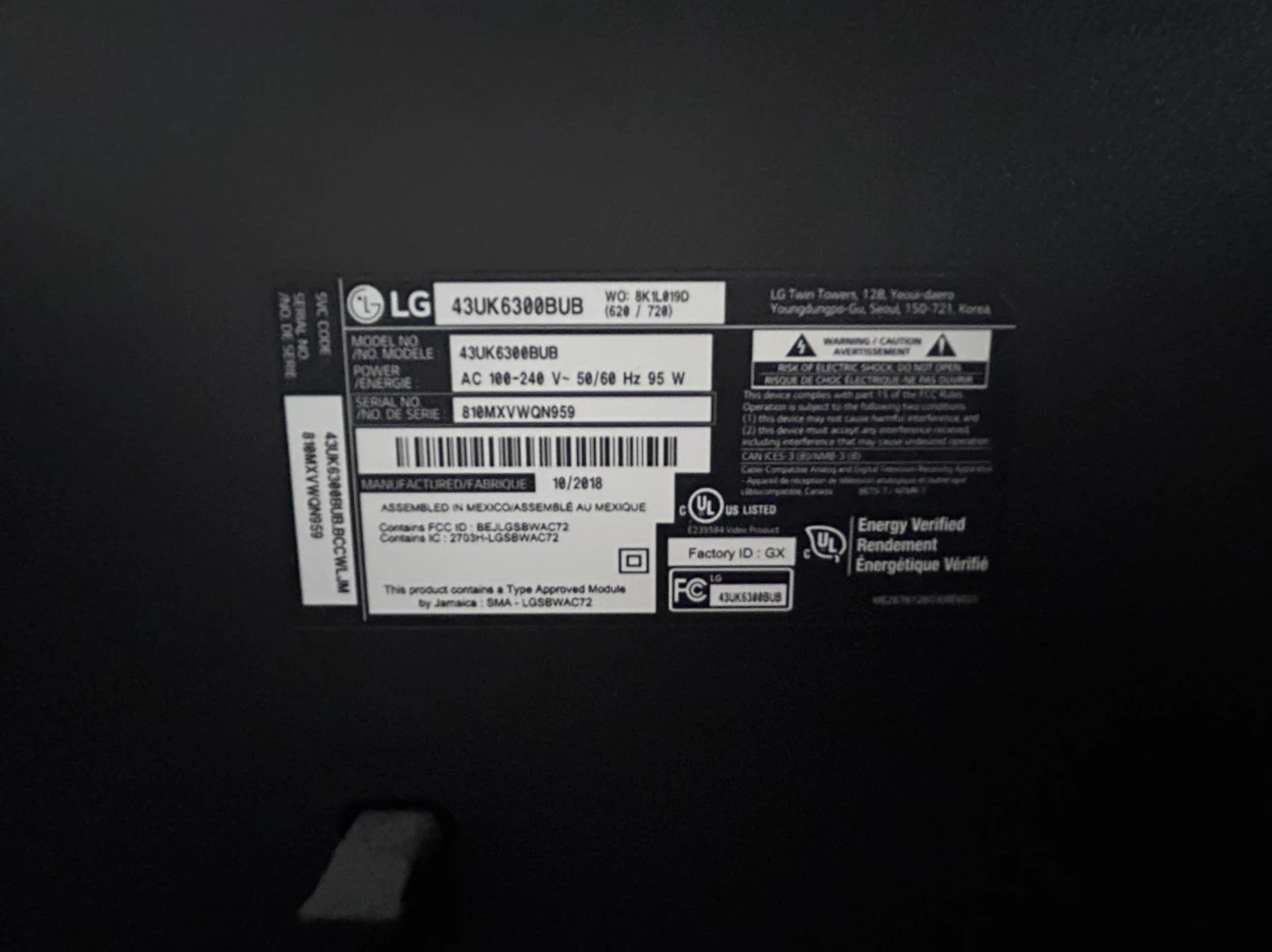 43” UK6300 LG SMART UHD TV - photo 3