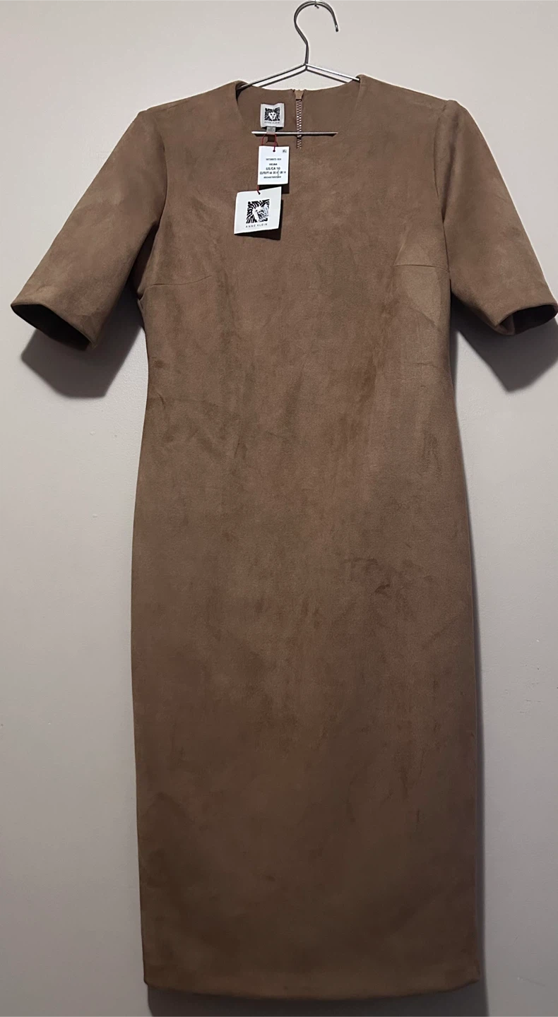 Anne Klein Suede Sheath Dress - Size 10