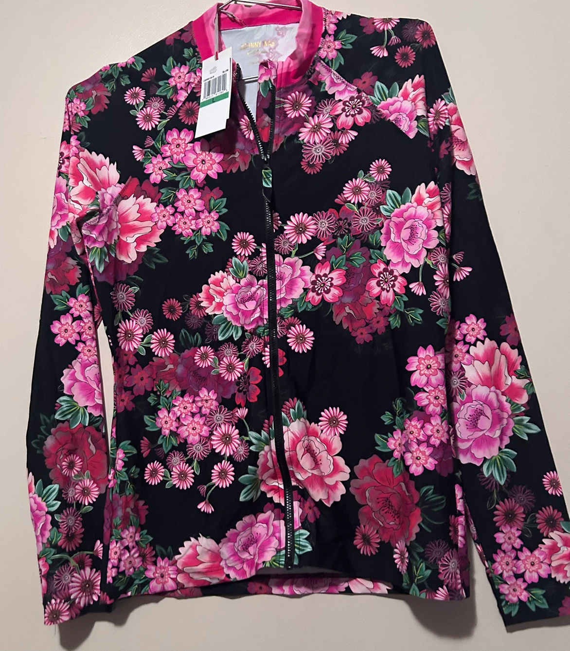 Johnny Was Floral Zip-Up Jacket Size L