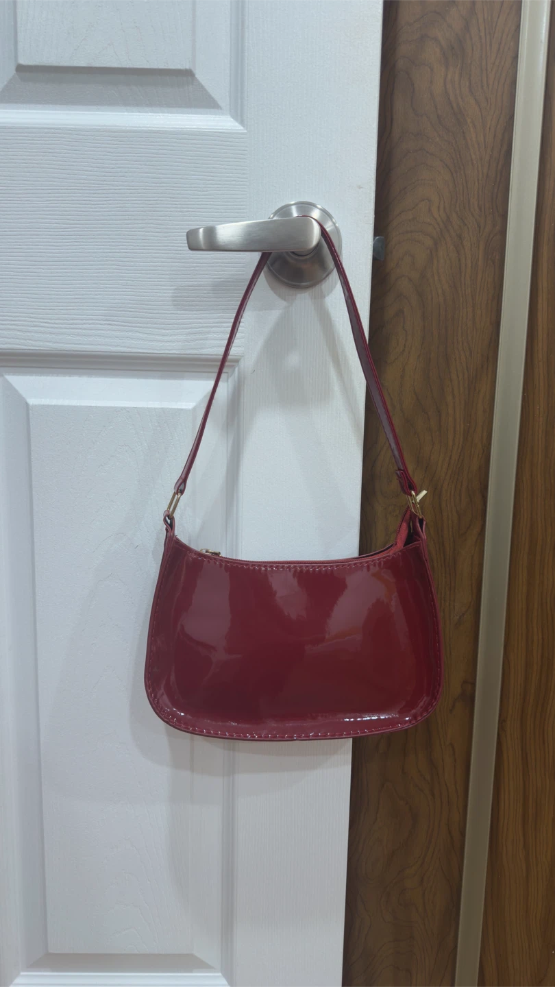 Shiny Red Shoulder Bag
