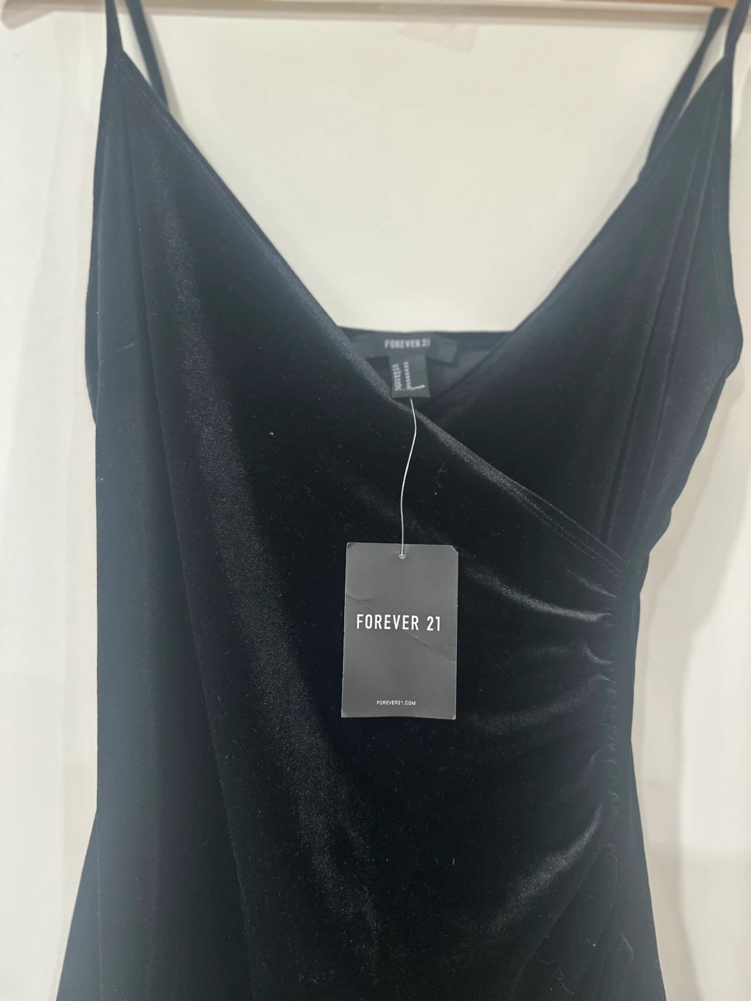 Forever 21 Black Velvet Wrap Dress -LBD - photo 3