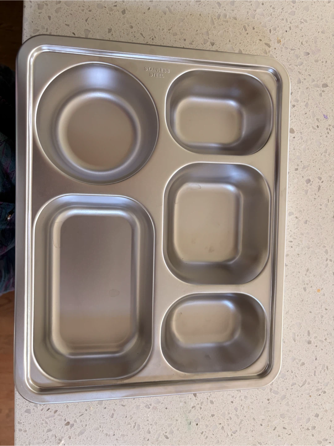 Stainless Steel Divided Serving Tray