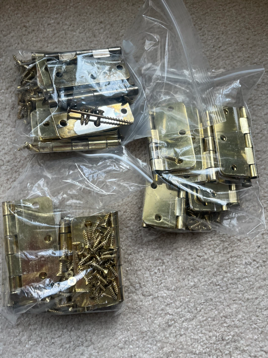 Brass Hinges with Screws