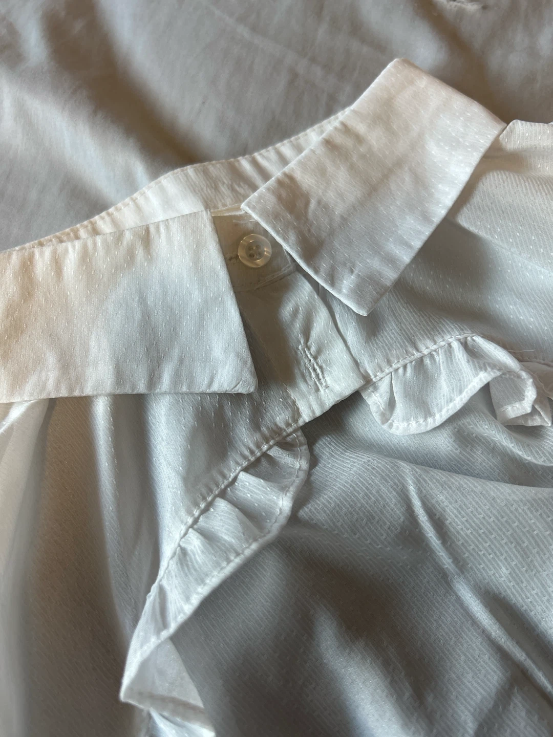 White Sheer Cropped Bolero with Ruffles and Bows - photo 3