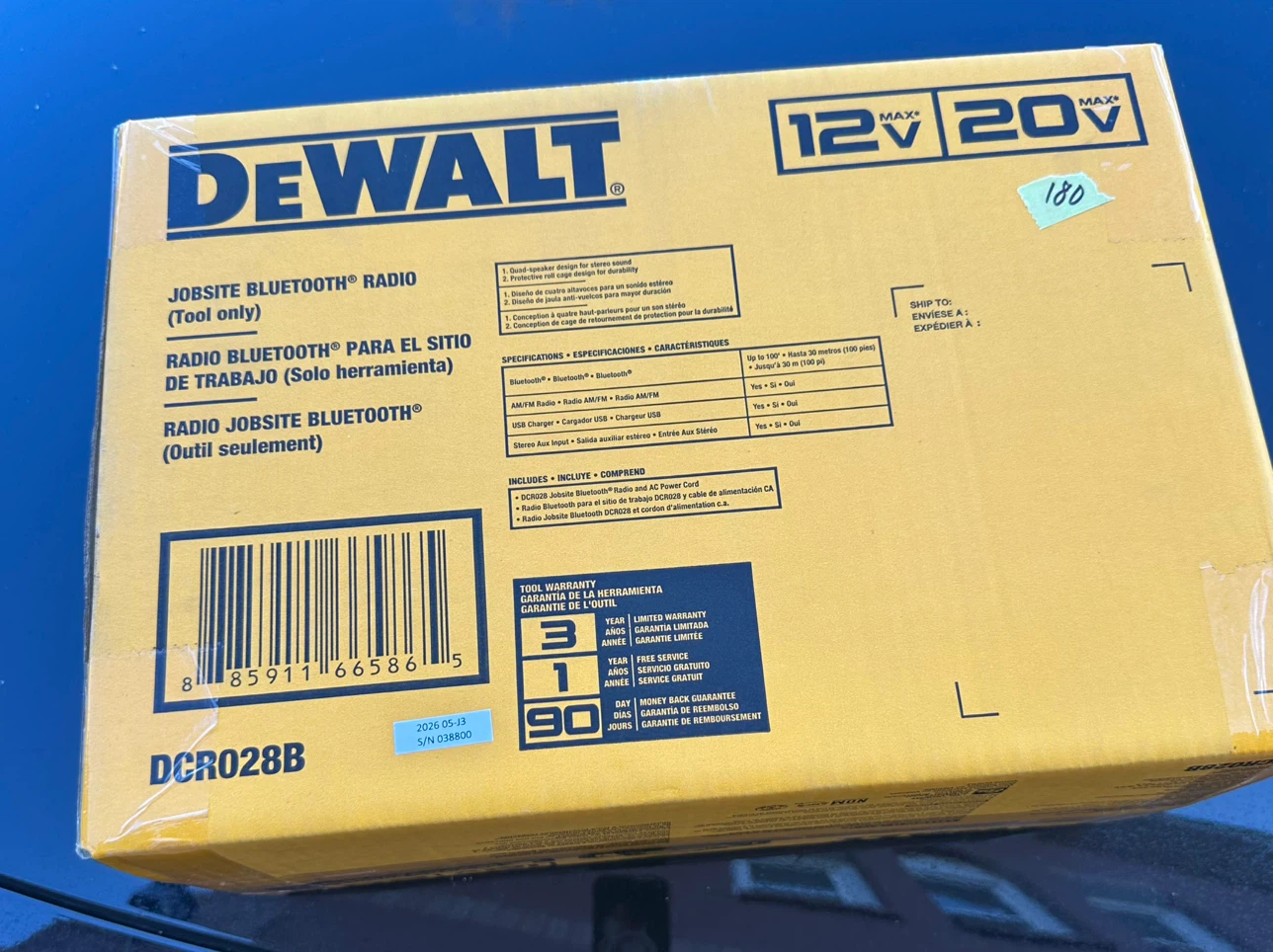 DEWALT Jobsite Bluetooth Radio DCR028B - photo 3