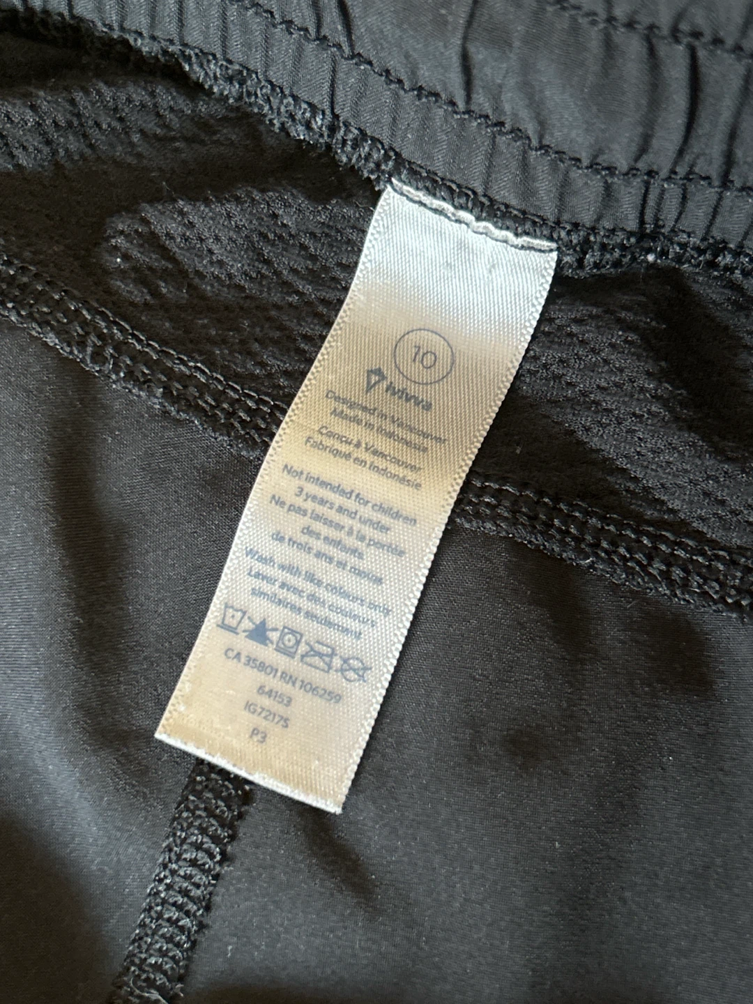 Ivivva Discontinued Black Running Shorts Size 10 - photo 2