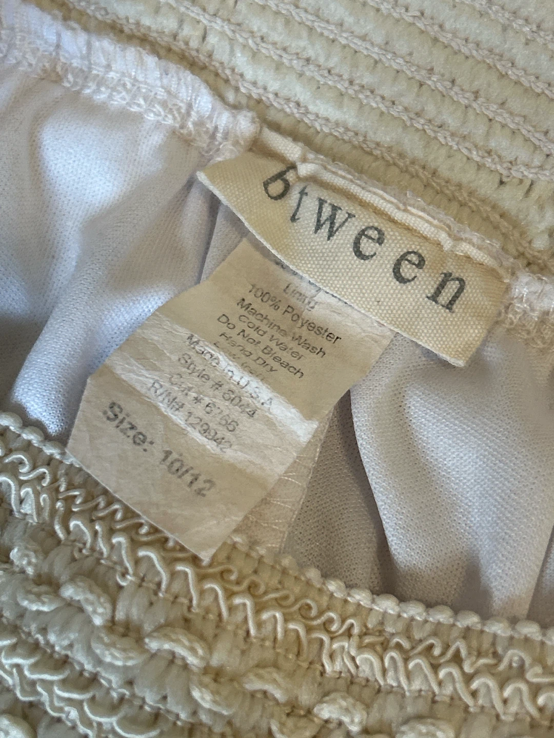 Btween Cream High-Low Skirt Size 10/12 - photo 2