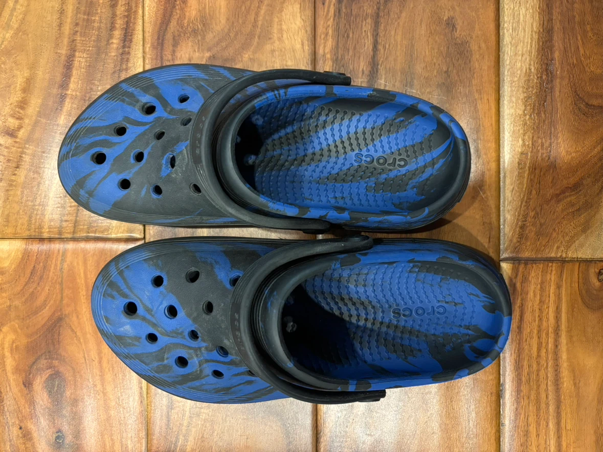 Crocs Sandals Blue Black Swirl J5