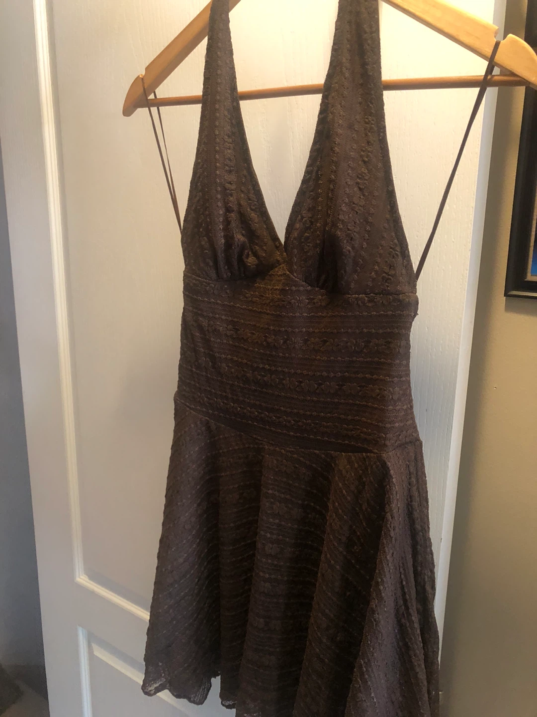 NEW Brown Lace Halter Top