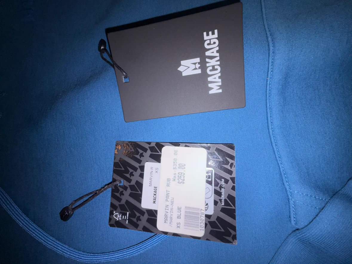 MACKAGE Blue Marvin Pant Rub Joggers XS - photo 3