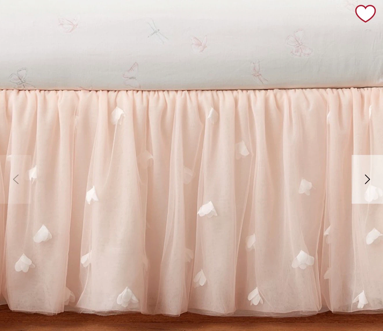 Pottery Barn Kids Monique Lhuillier Butterfly Bed Skirt (Double)