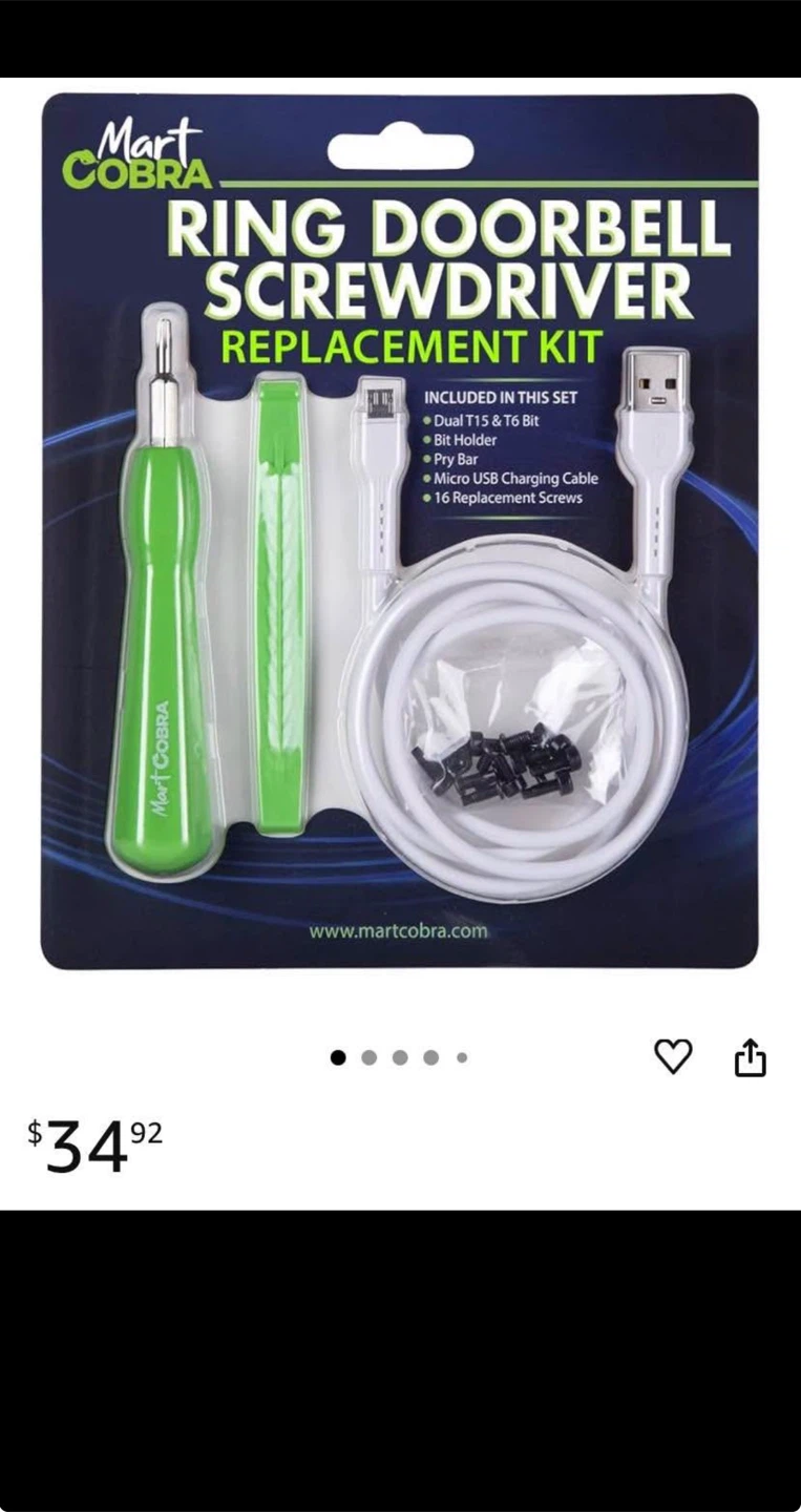 Mart Cobra Ring Doorbell Screwdriver Replacement Kit - photo 4