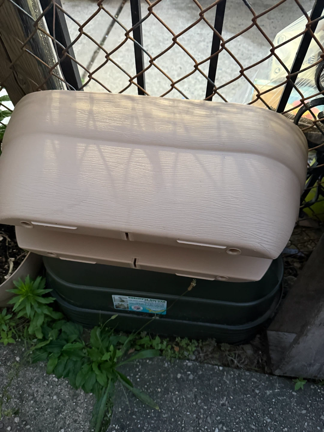 Tan Plastic Planter Container - photo 2