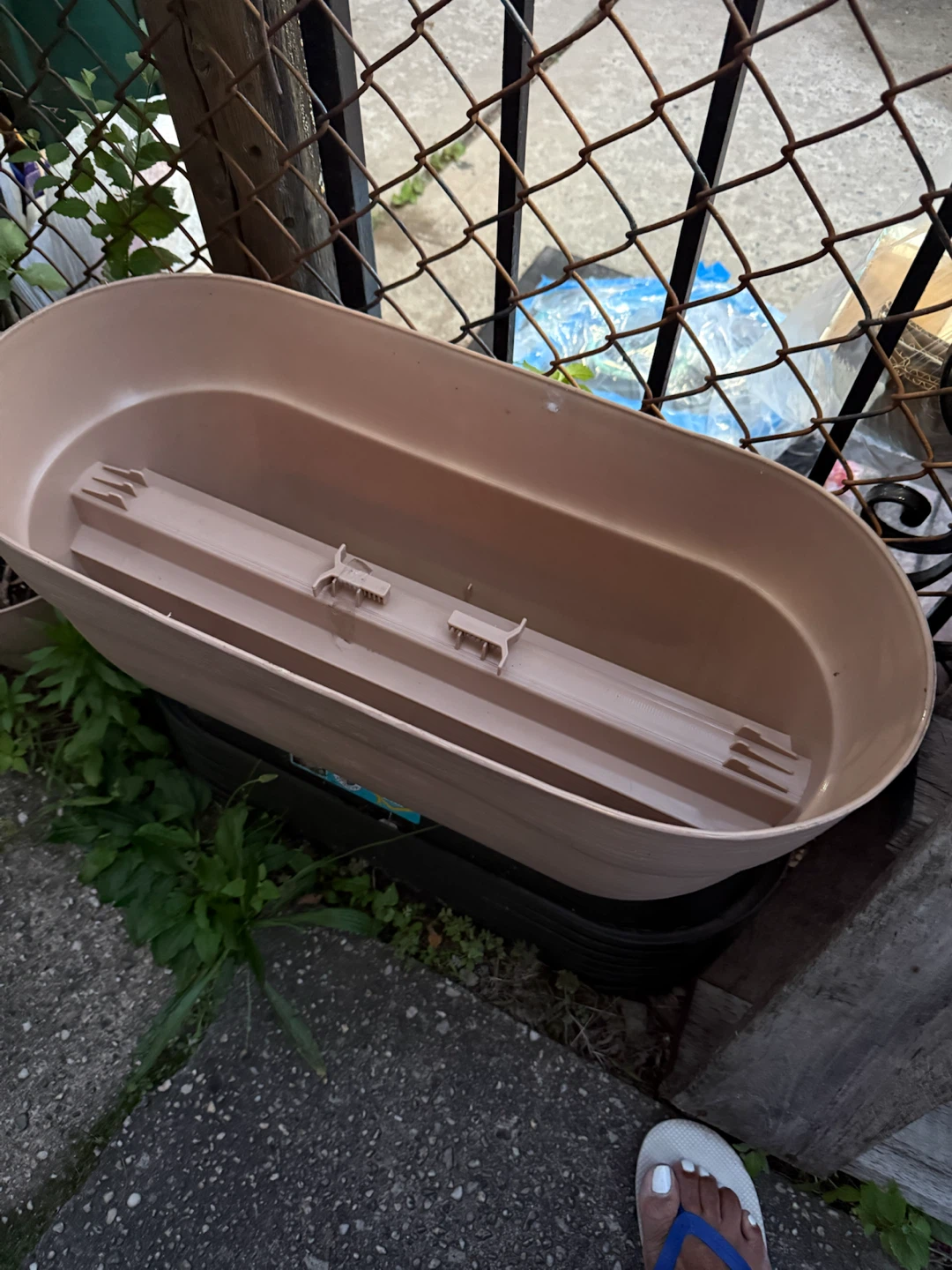 Tan Plastic Planter Container - photo 3