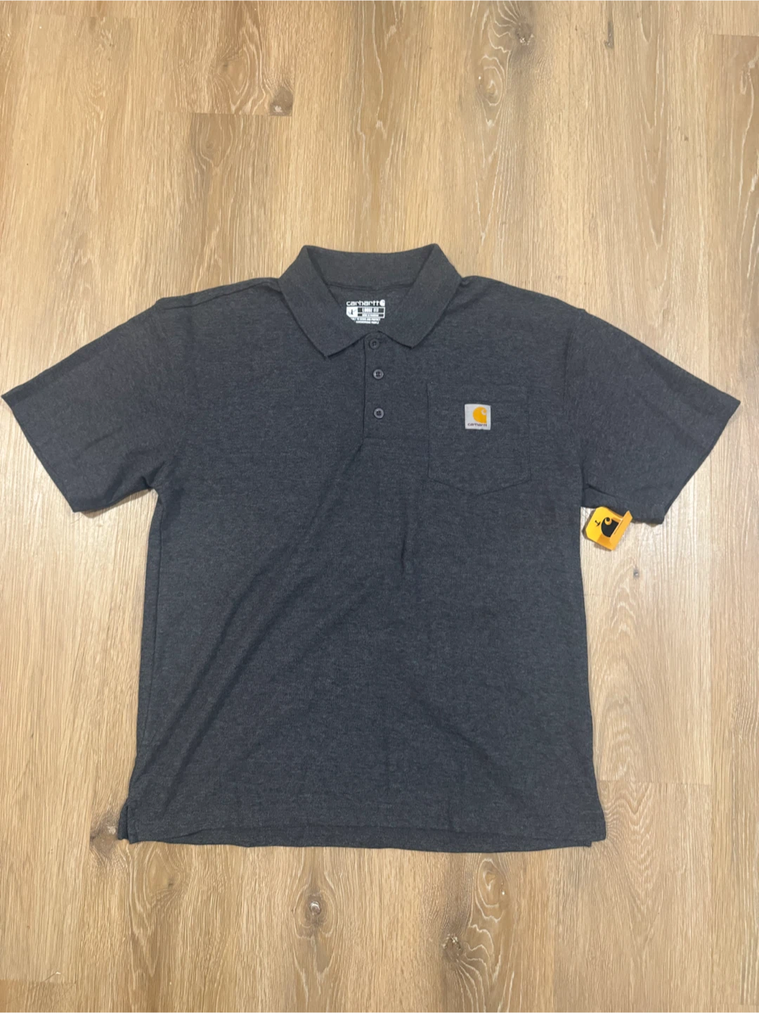 Carhartt Mens Grey Polo Size Large