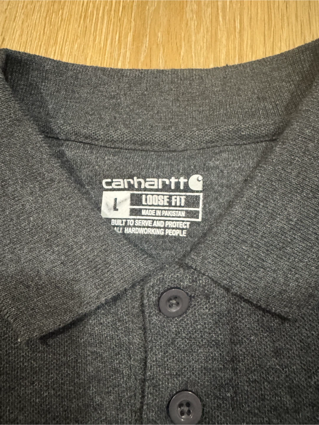 Carhartt Mens Grey Polo Size Large - photo 2