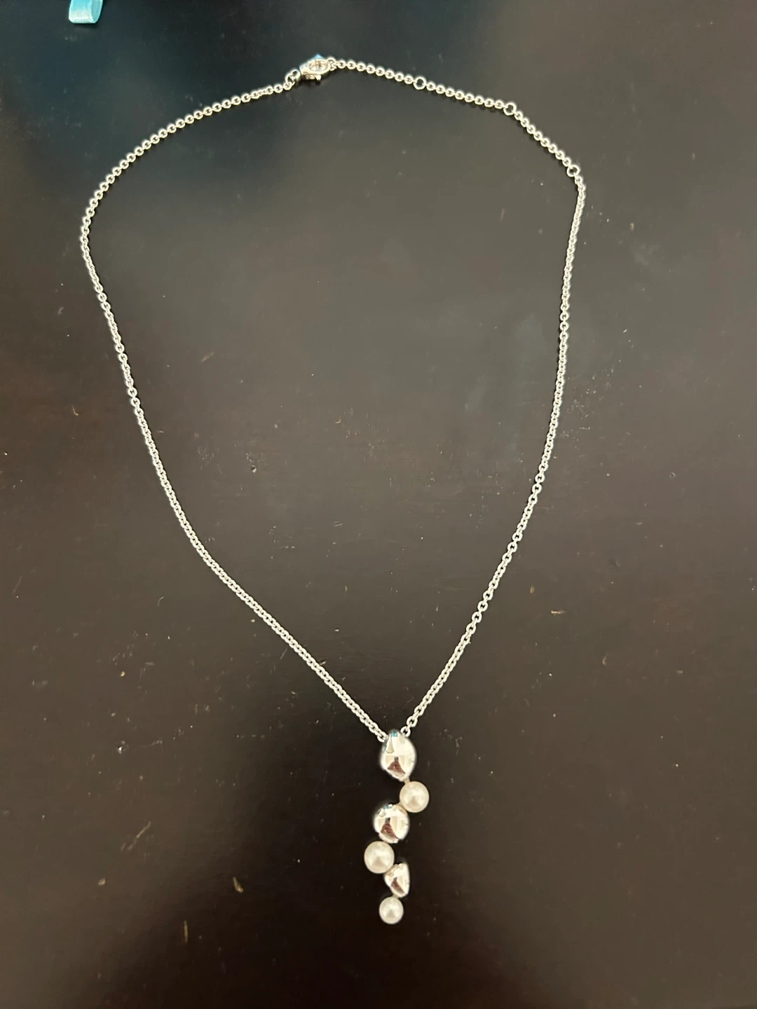 BNIB BIRKS Pebble Drop Necklace Sterling Silver - photo 3