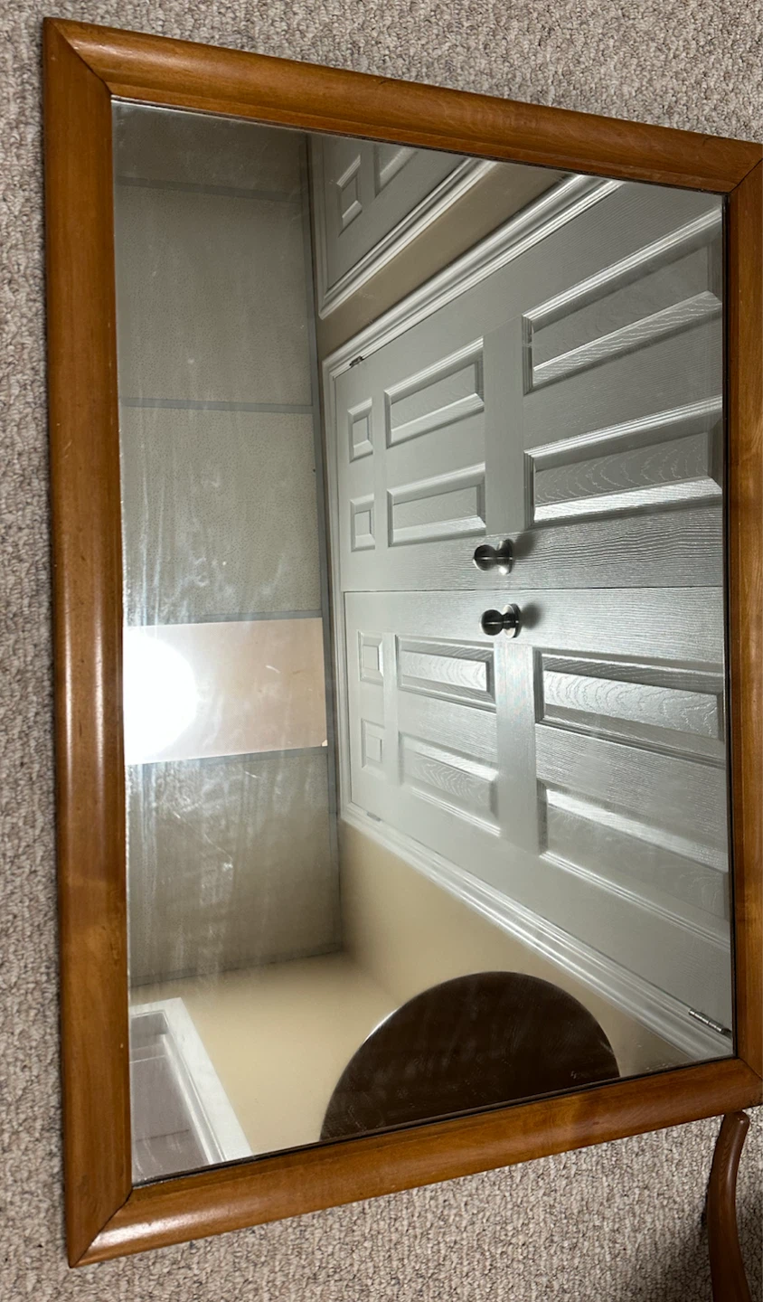 Mirror with Solid Wooden Frame - heavy and excellent quality