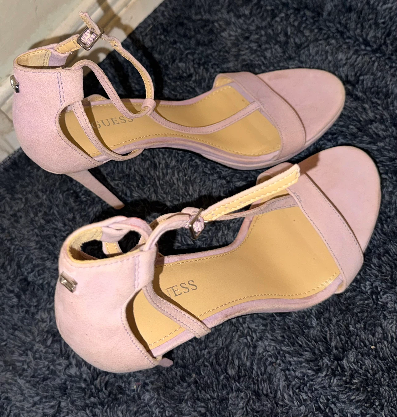 Guess Pink Suede Heeled Sandals - photo 2